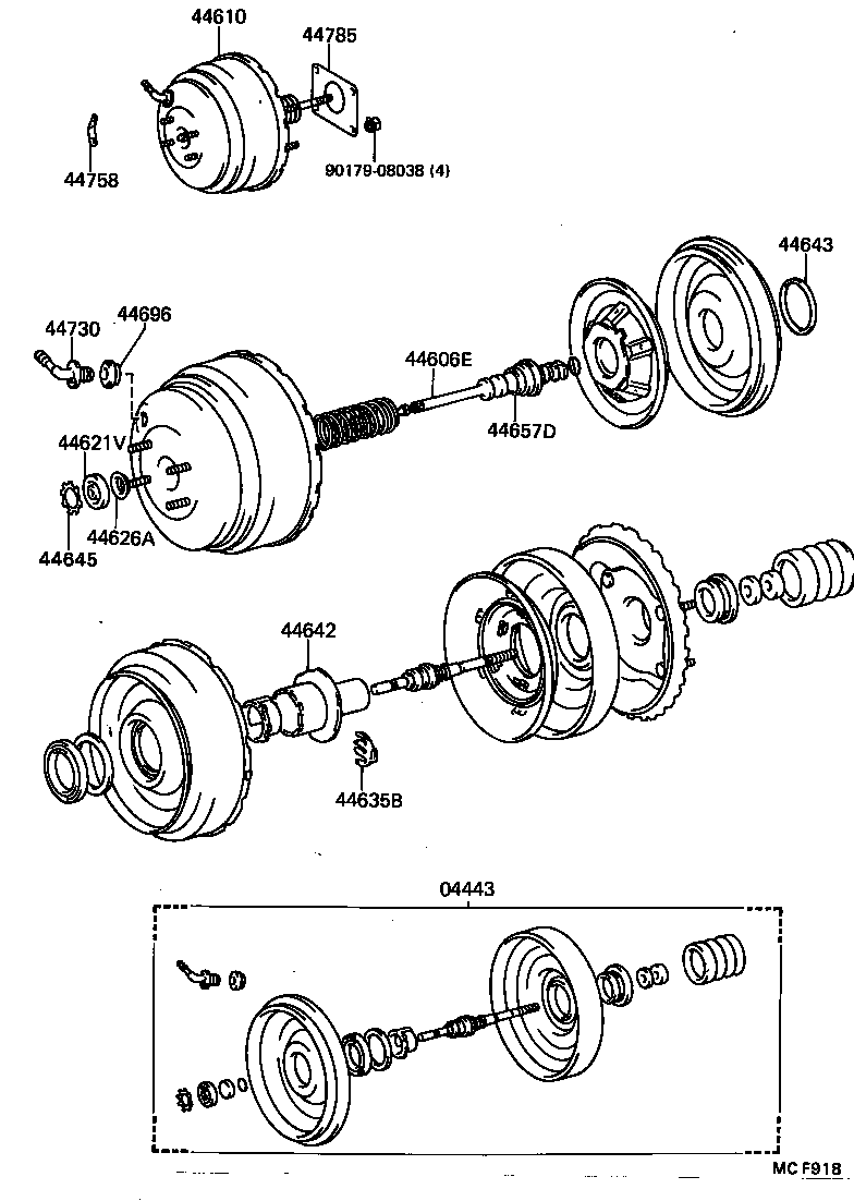 04443-22590 BOOSTER KIT, BRAKE product image