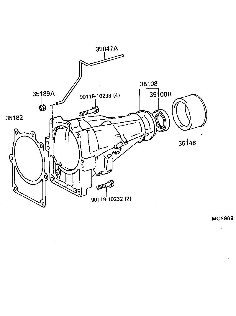 35108-30111 HOUSING SUB-ASSY, EXTENSION (ATM) product image