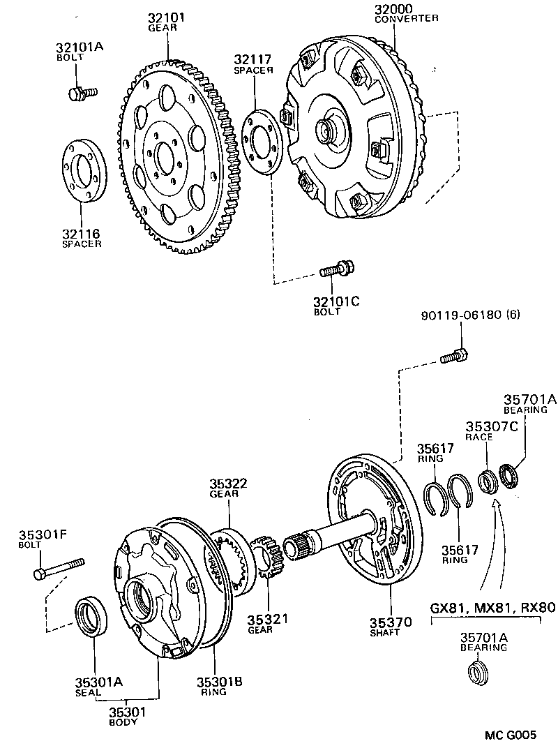 35321-22110 GEAR, FRONT OIL PUMP DRIVE product image