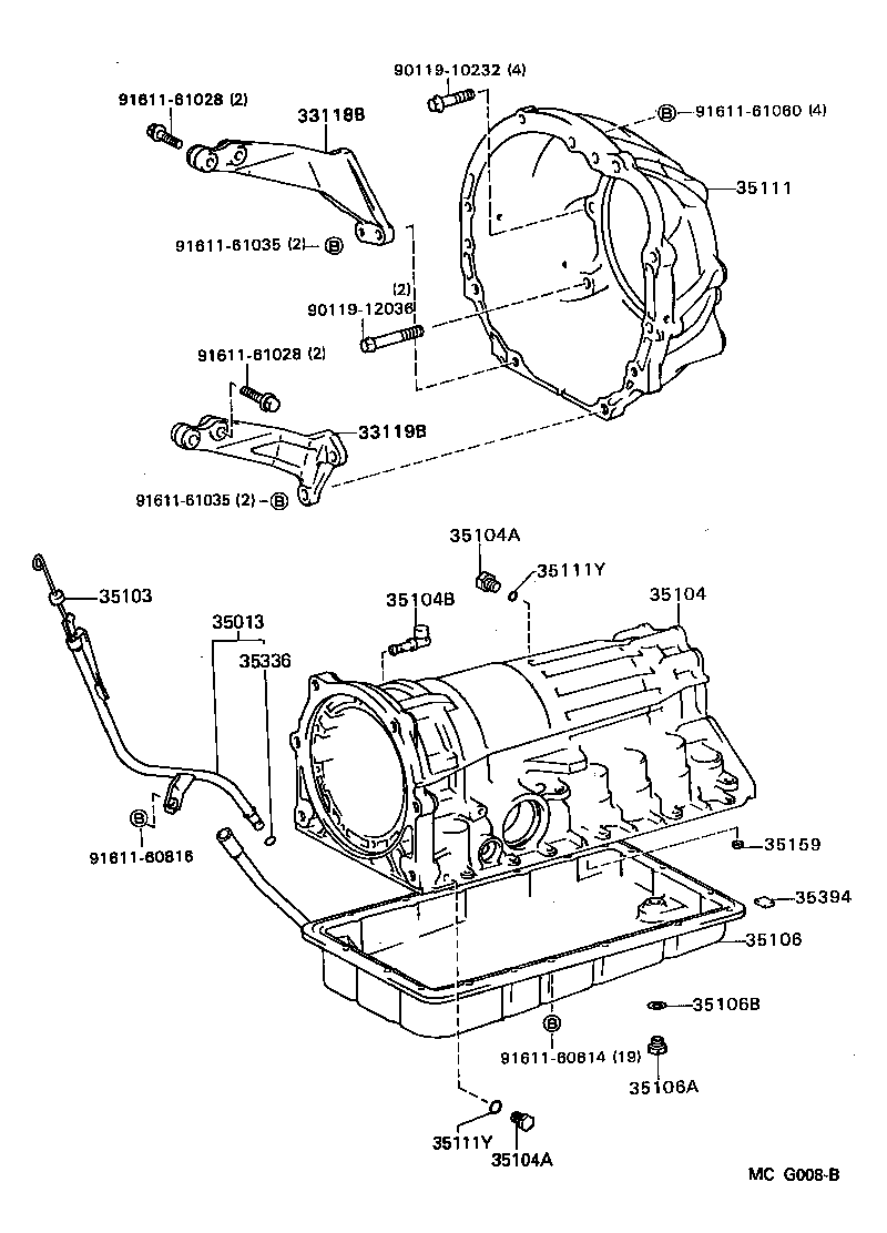 35106-30041 PAN SUB-ASSY, AUTOMATIC TRANSMISSION OIL product image
