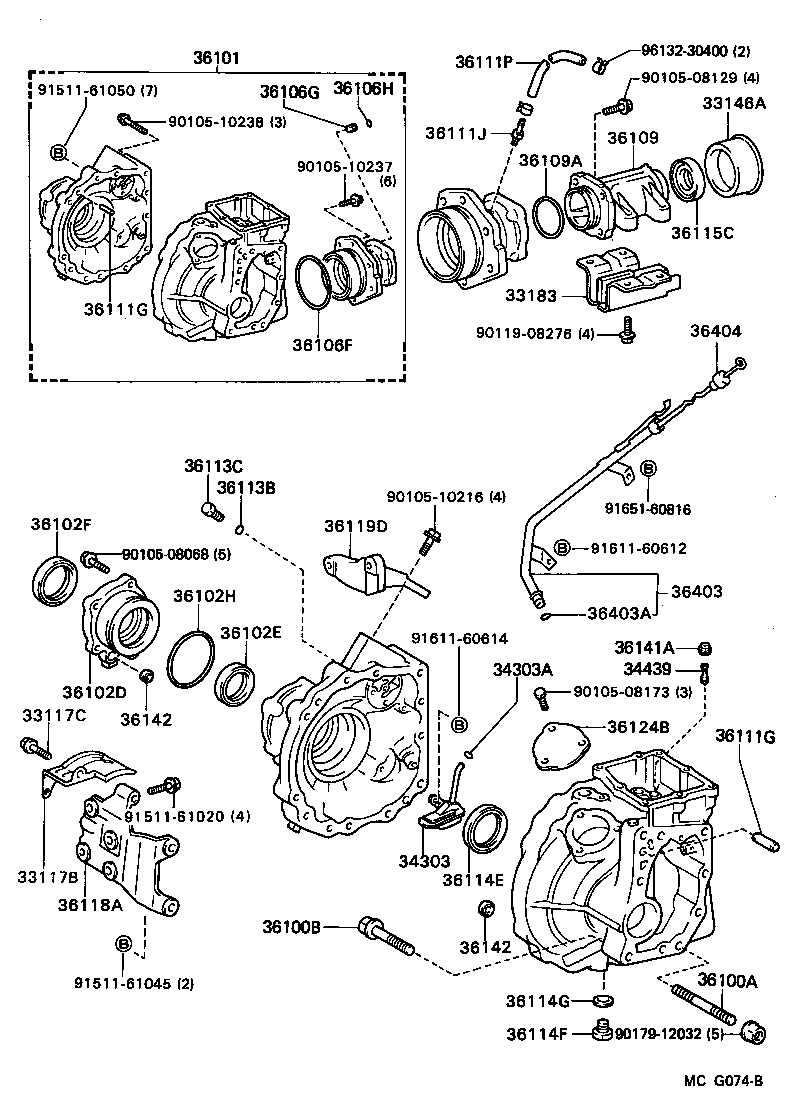 90105-12162 BOLT (FOR TRANSFER & TRANSAXLE SETTING) product image