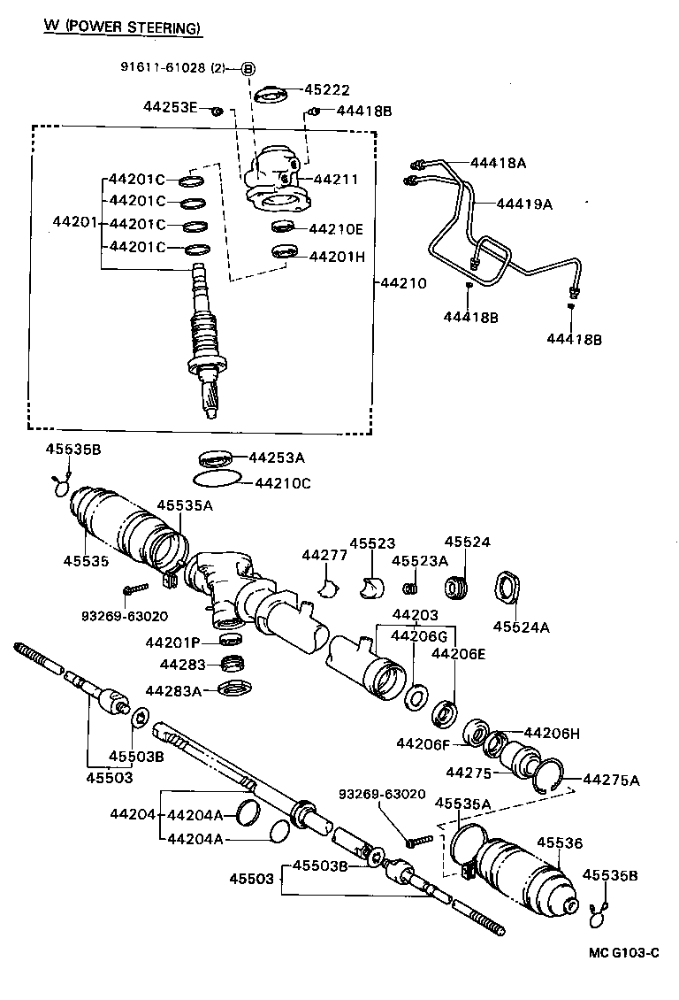45535-32060 BOOT, STEERING RACK, NO.1 product image
