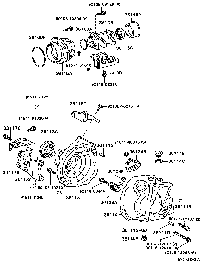 90105-12162 BOLT (FOR TRANSFER & TRANSAXLE SETTING) product image