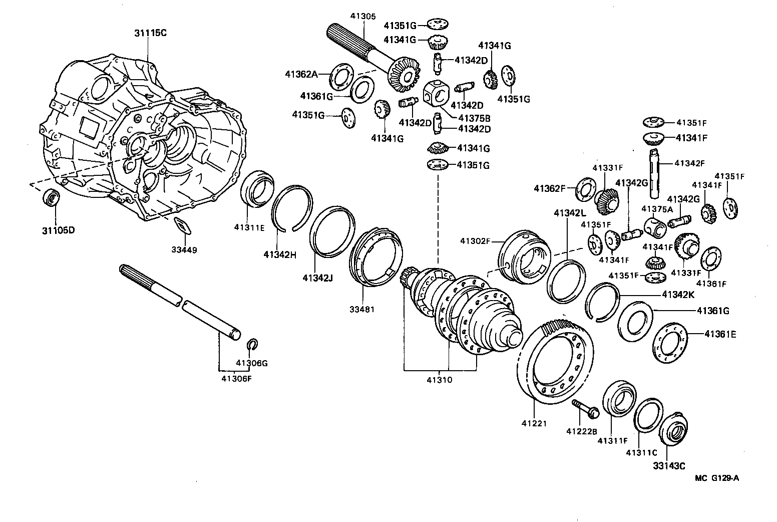 41109-32030 CAGE SUB-ASSY, DIFFERENTIAL DRIVE PINION BEARING product image