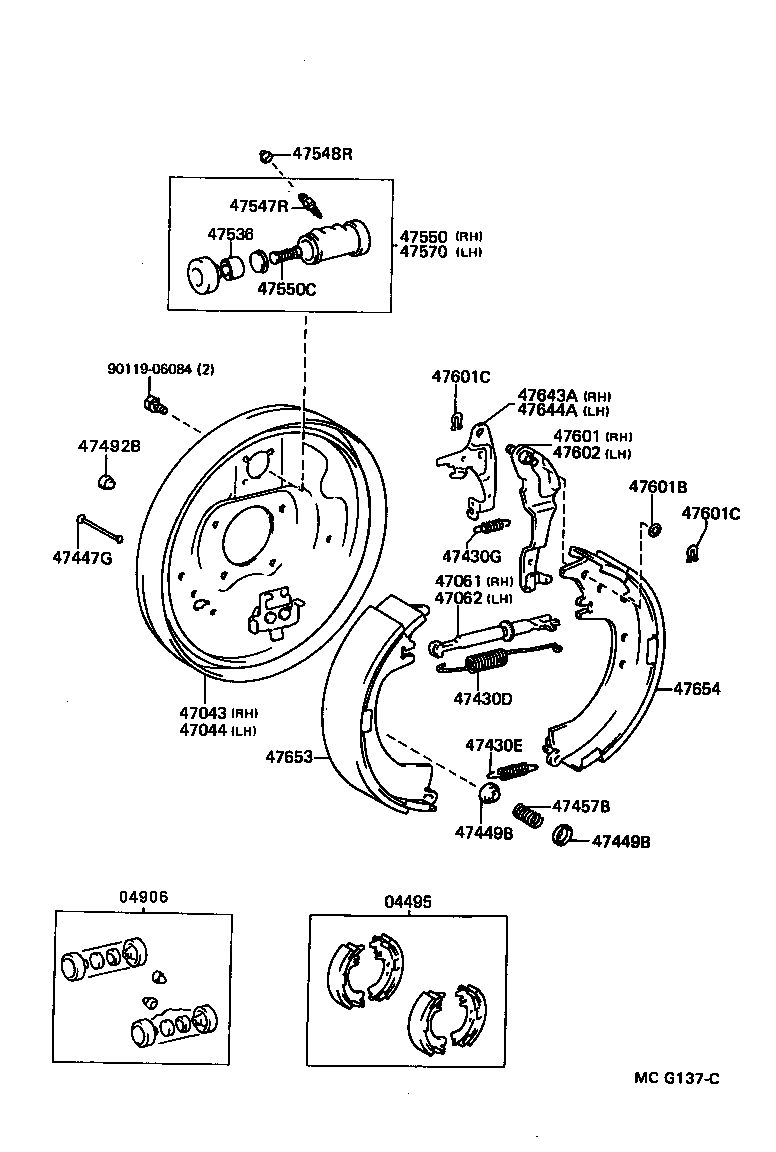 47550-03010 CYLINDER ASSY, REAR WHEEL BRAKE(FOR RH, FRONT OR UPPER) product image