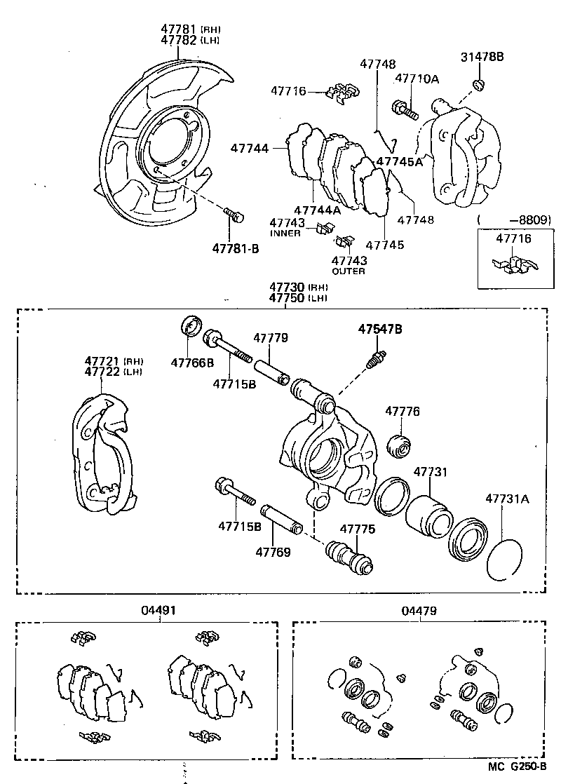 04465-14120 PAD KIT, DISC BRAKE, FRONT product image