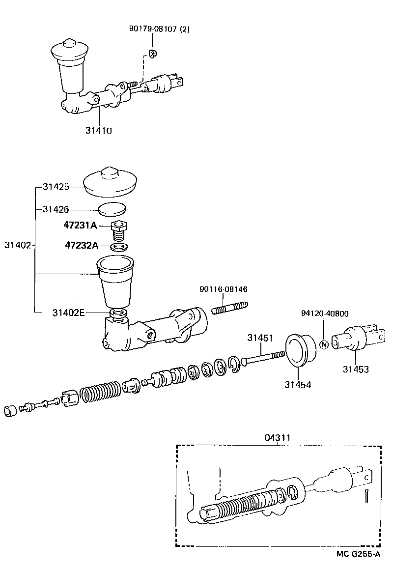 31404-14030 CLEVIS, CLUTCH MASTER CYLINDER PUSH ROD product image