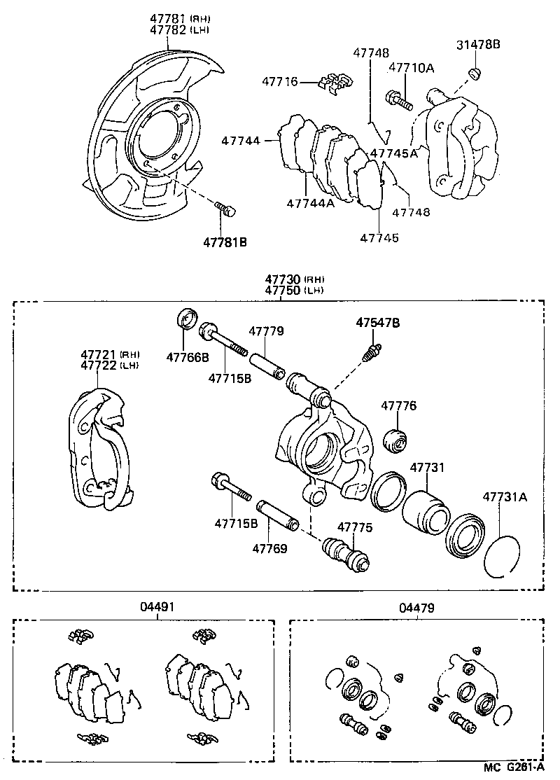 04465-14110 PAD KIT, DISC BRAKE, FRONT product image
