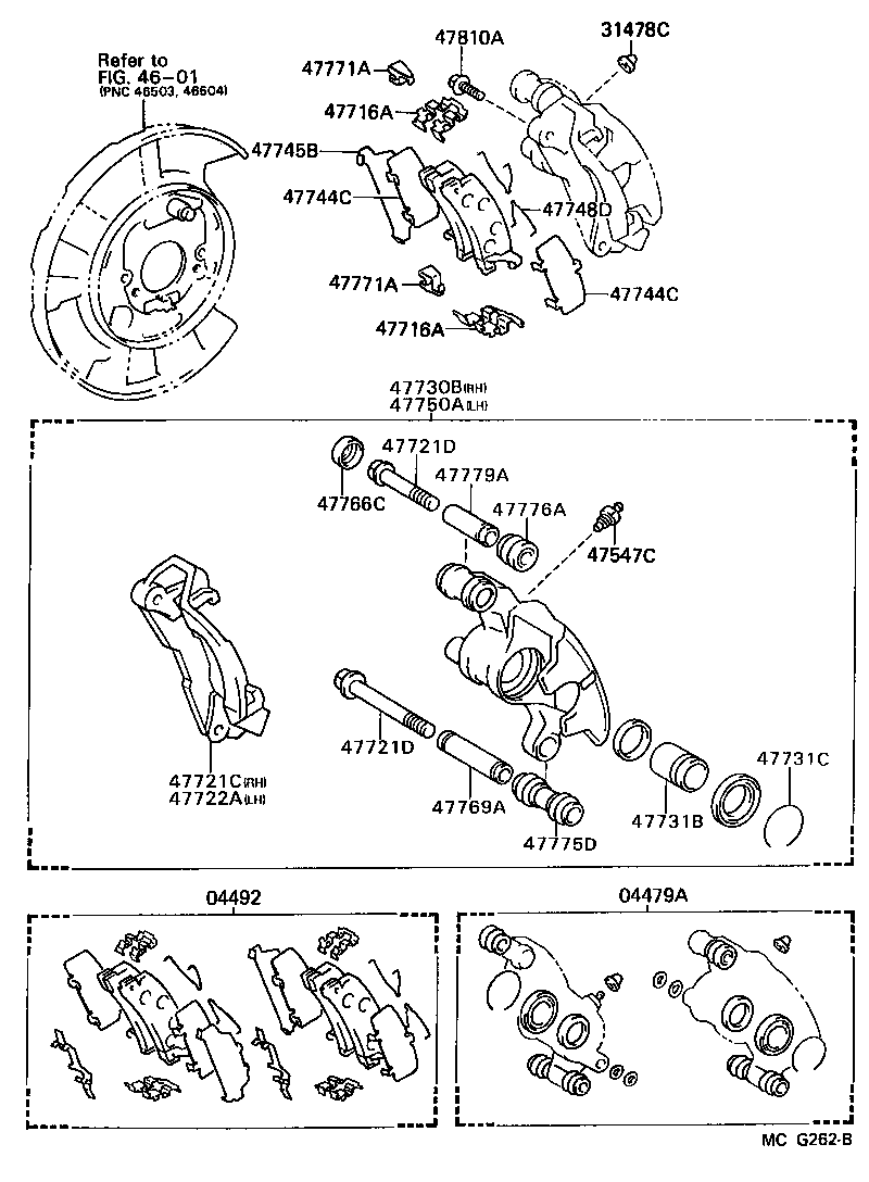 04492-14120 PAD KIT, DISC BRAKE, REAR product image