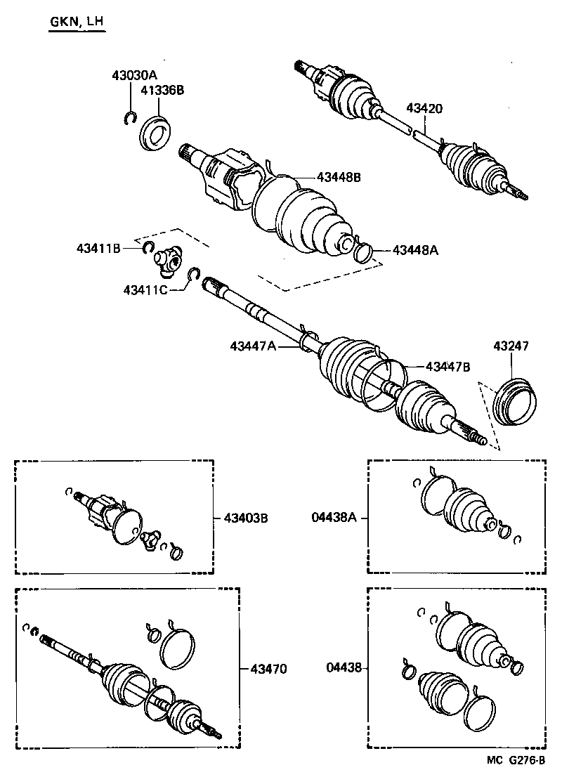 04438-03010 BOOT KIT, FRONT DRIVE SHAFT INBOARD JOINT product image