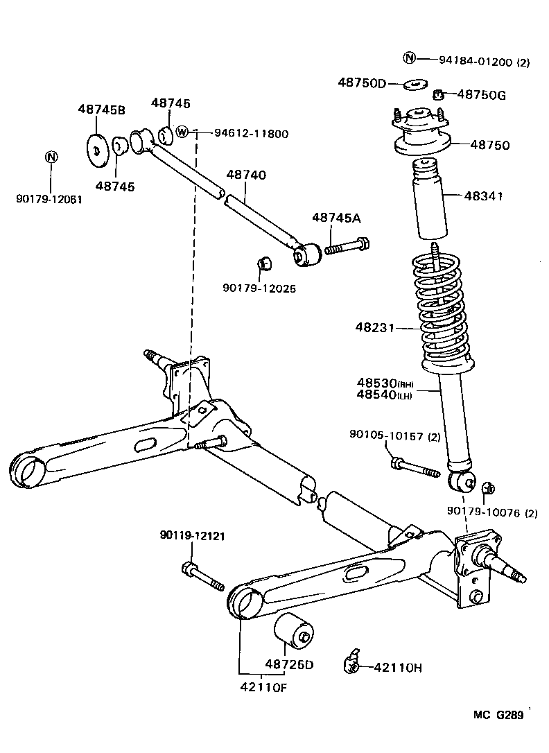 42110-16050 BEAM ASSY, REAR AXLE product image