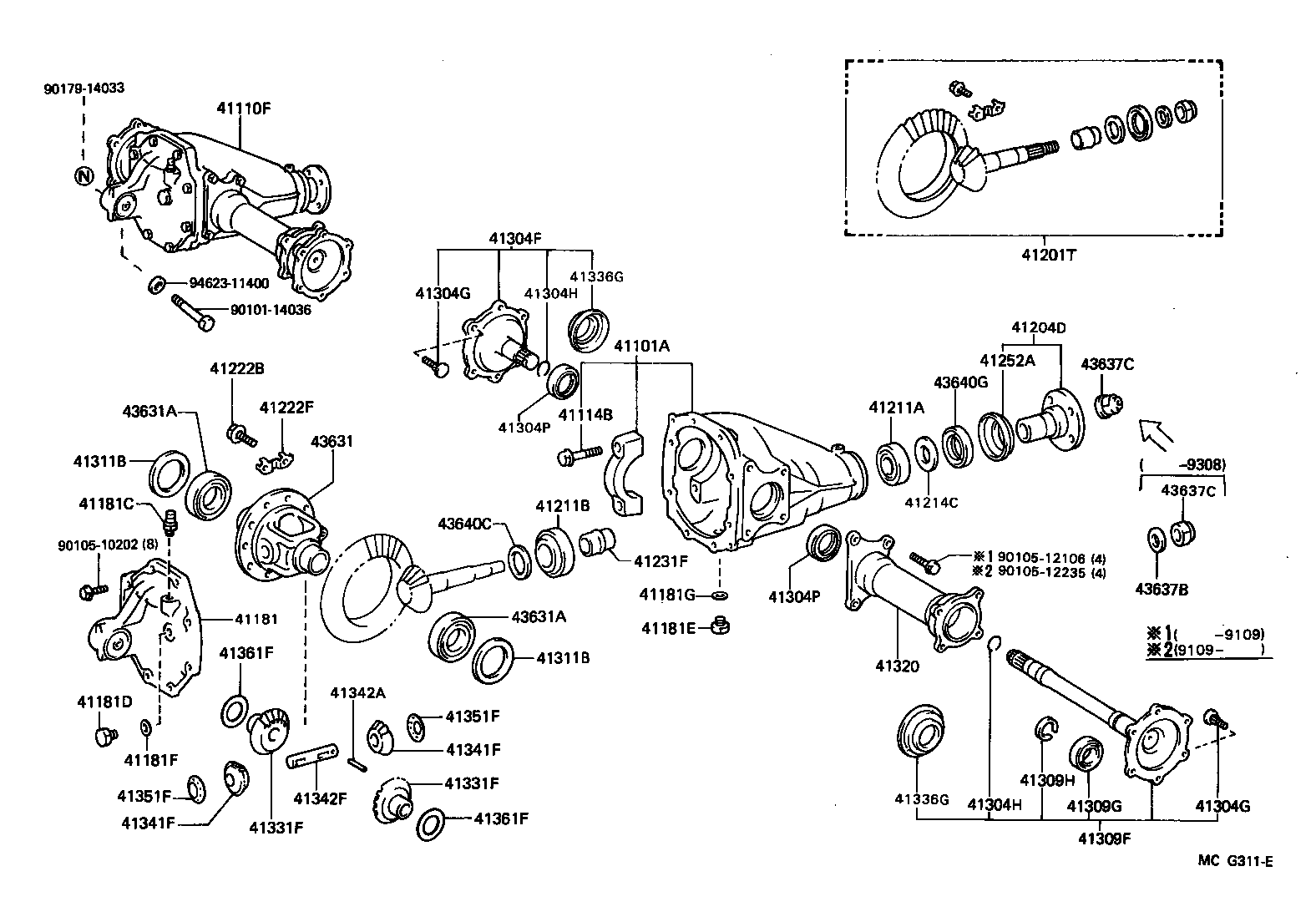 41110-35440 CARRIER ASSY, DIFFERENTIAL, FRONT product image