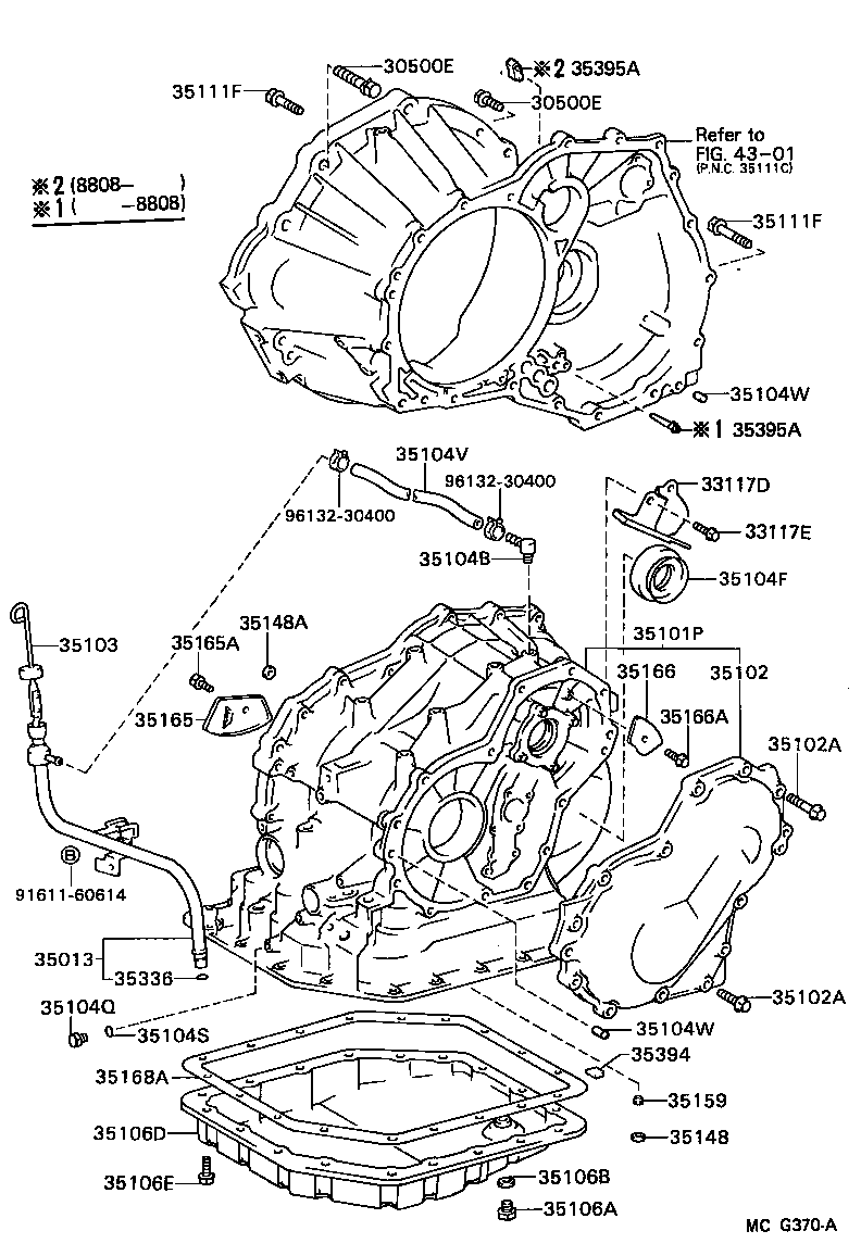 35104-20072 CASE SUB-ASSY, AUTOMATIC TRANSAXLE product image