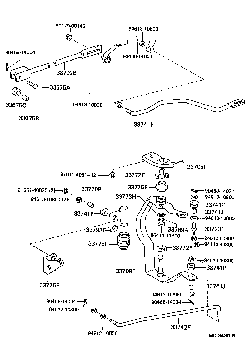33504-14050-S4 KNOB SUB-ASSY, SHIFT LEVER product image