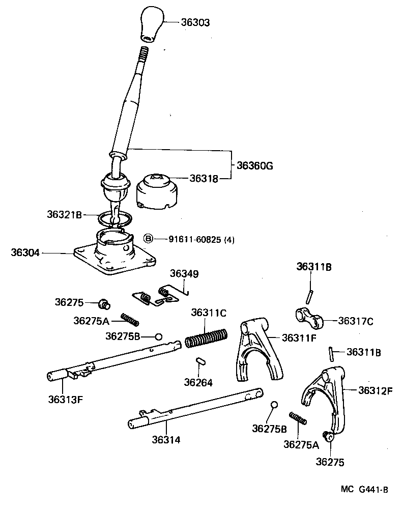 36312-35040 FORK, TRANSFER GEAR SHIFT, NO.2 product image