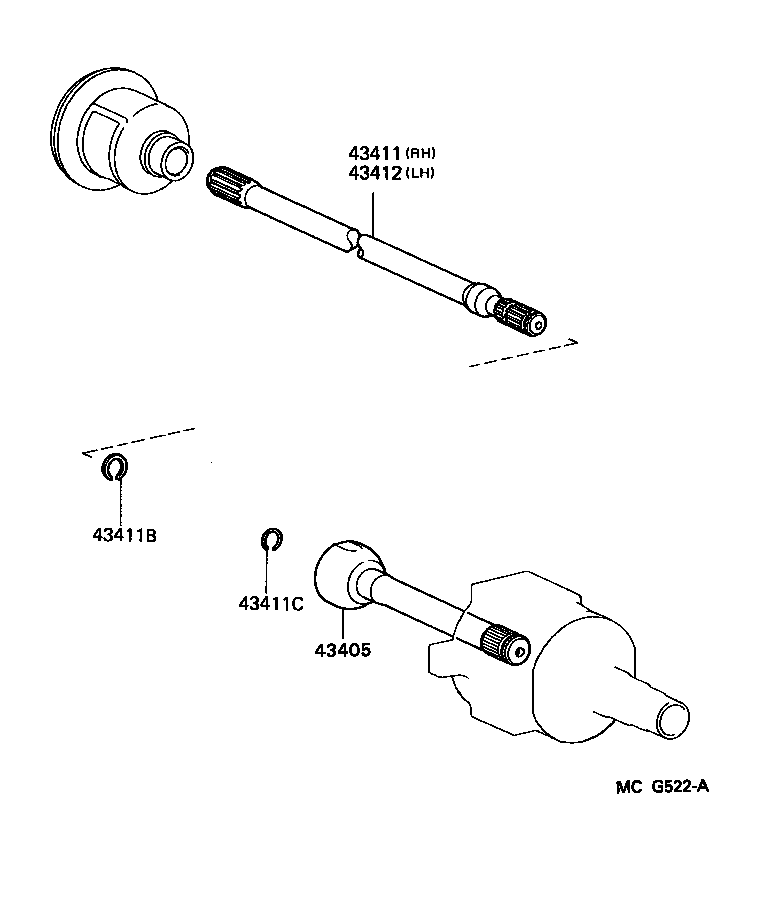 04438-35012 BOOT KIT, FRONT DRIVE SHAFT INBOARD JOINT product image