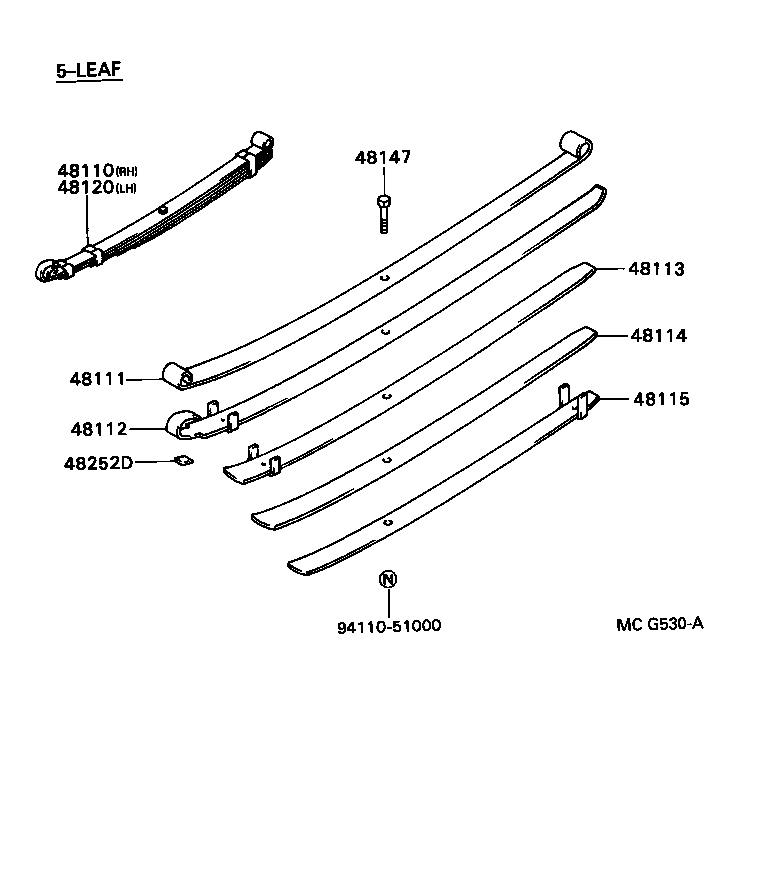 48815-35080 BUSH, FRONT STABILIZER BAR, NO.1 product image