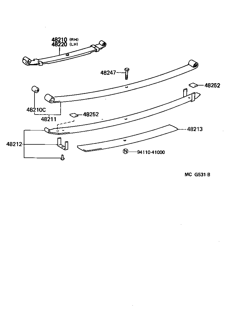 48046-35191 SEAT SUB-ASSY, SPRING U BOLT, RH product image