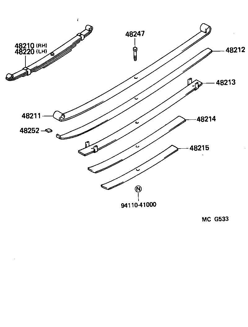 48046-35191 SEAT SUB-ASSY, SPRING U BOLT, RH product image