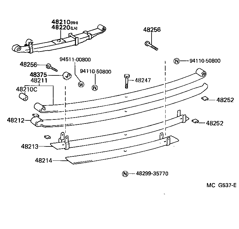 04483-04020 SHACKLE KIT, REAR SPRING product image