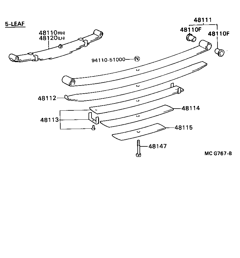 48101-3B430 LEAF, FRONT SPRING, NO.1 product image