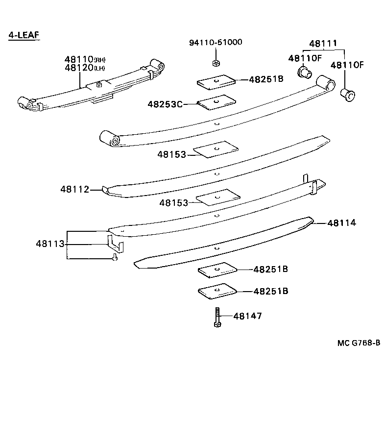 48101-3B430 LEAF, FRONT SPRING, NO.1 product image