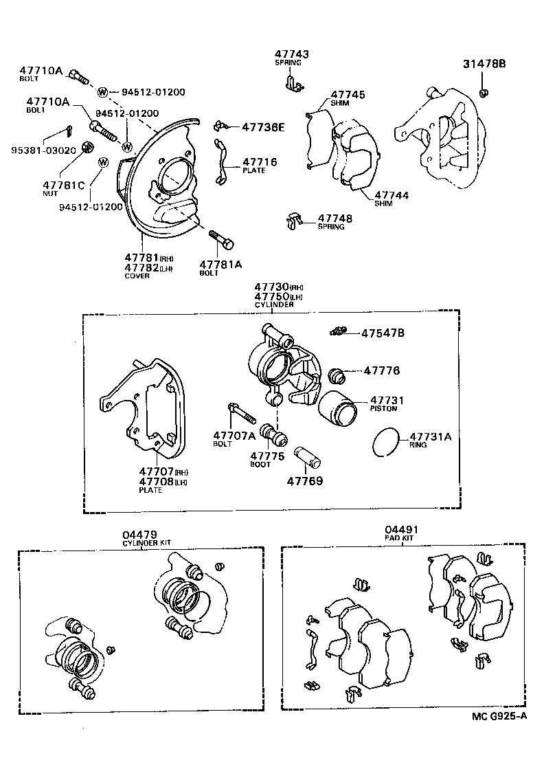 04465-28270 PAD KIT, DISC BRAKE, FRONT product image