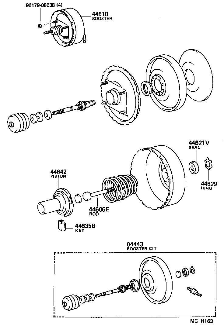 04443-27370 BOOSTER KIT, BRAKE product image