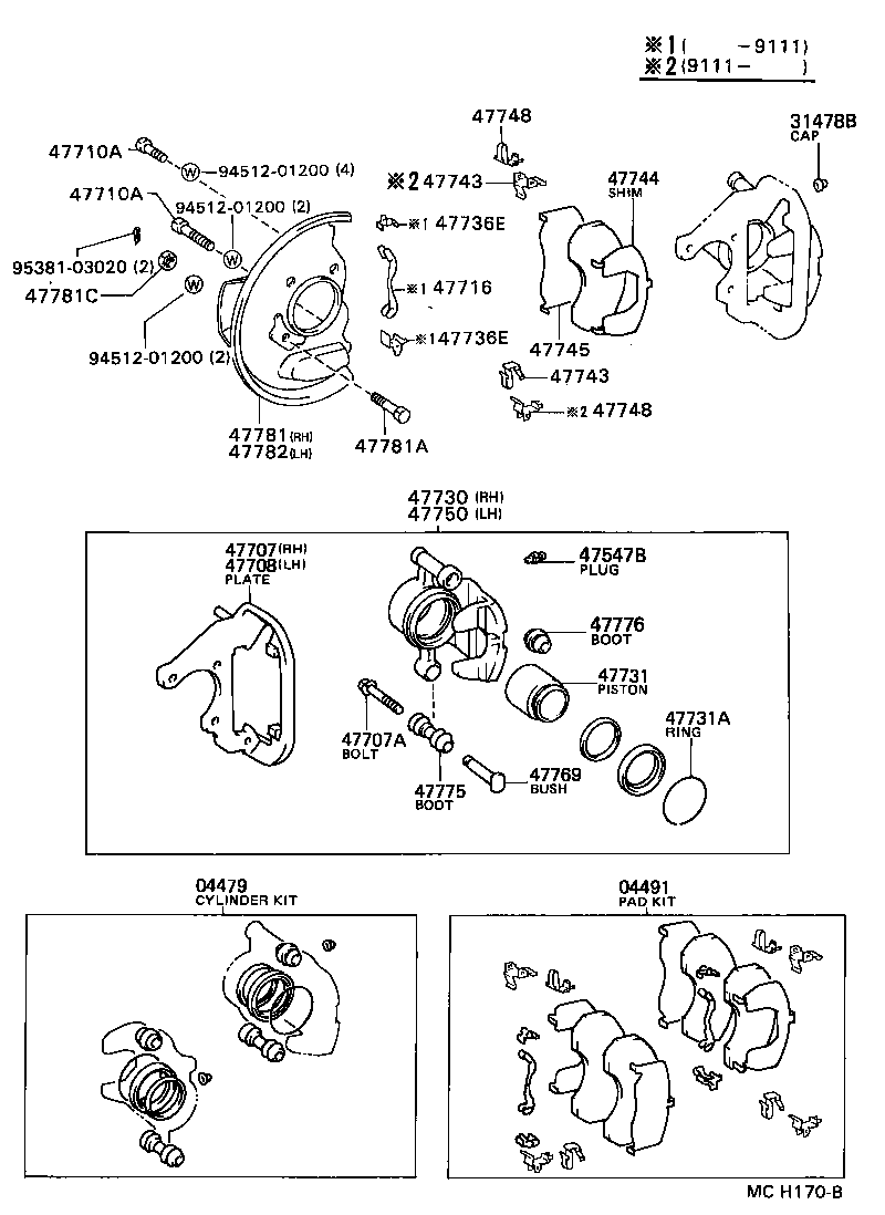 04465-28130 PAD KIT, DISC BRAKE, FRONT product image