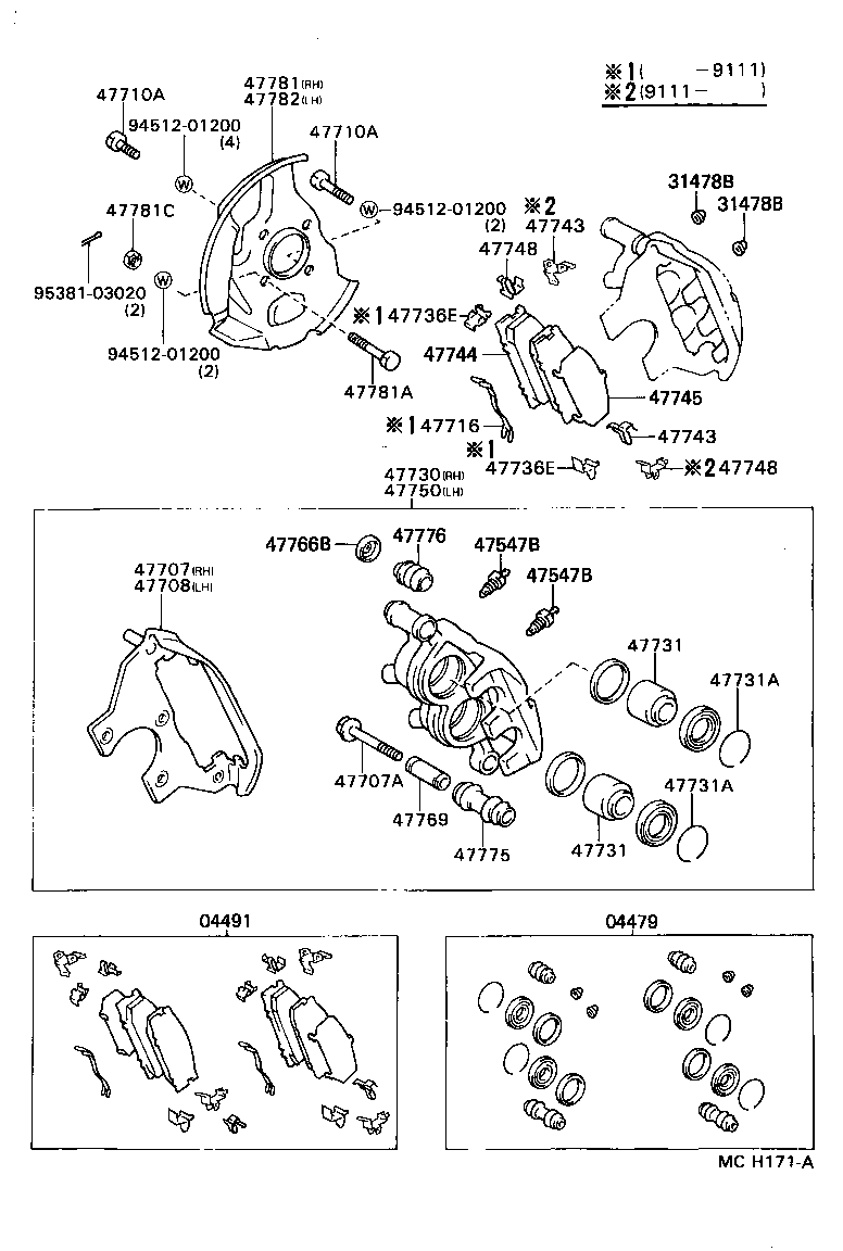 04465-28130 PAD KIT, DISC BRAKE, FRONT product image