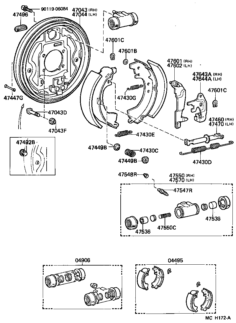 04497-20031 SHOE KIT, REAR BRAKE product image