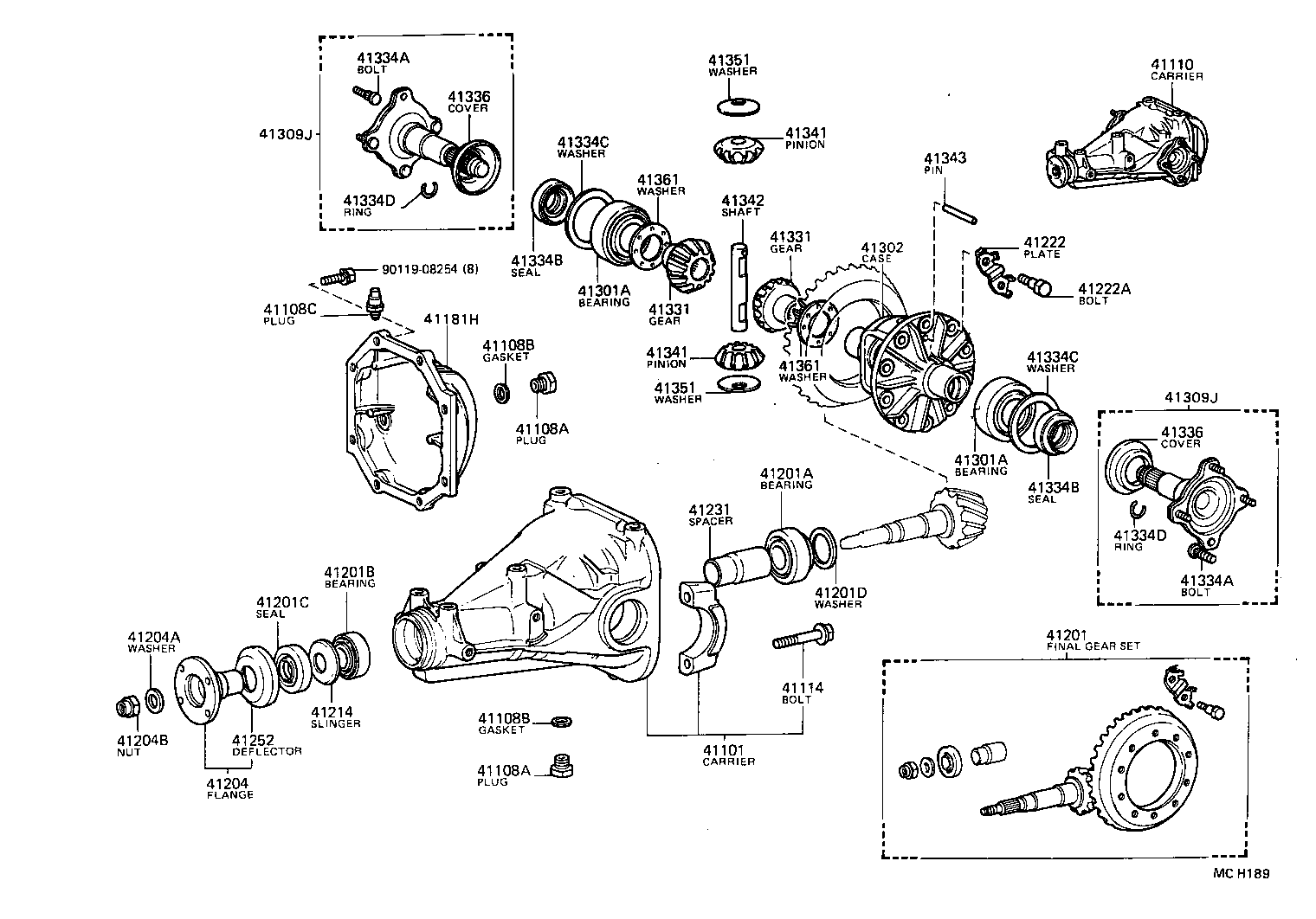 41101-24011 CARRIER SUB-ASSY, DIFFERENTIAL, REAR product image