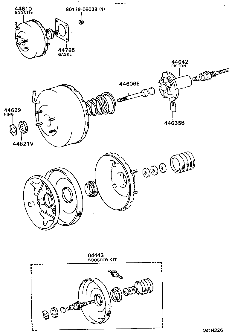 04443-22690 BOOSTER KIT, BRAKE product image