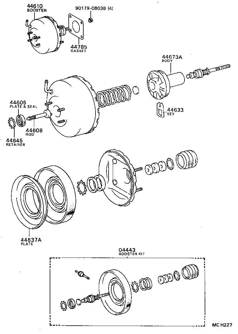04443-22690 BOOSTER KIT, BRAKE product image