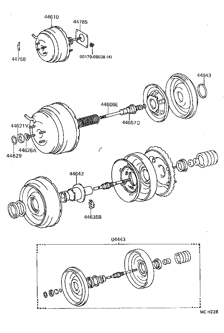 04443-22690 BOOSTER KIT, BRAKE product image