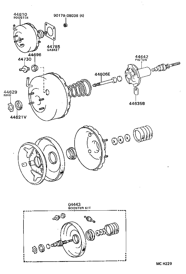 04443-22690 BOOSTER KIT, BRAKE product image