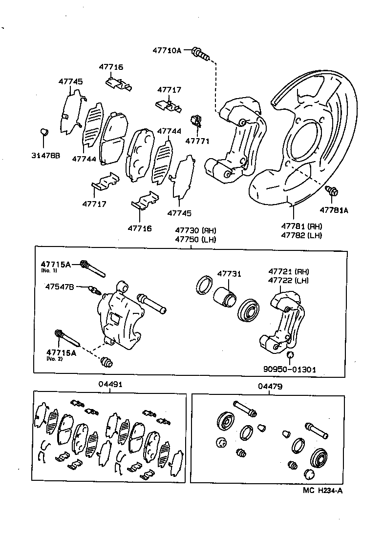 04465-22290 PAD KIT, DISC BRAKE, FRONT product image