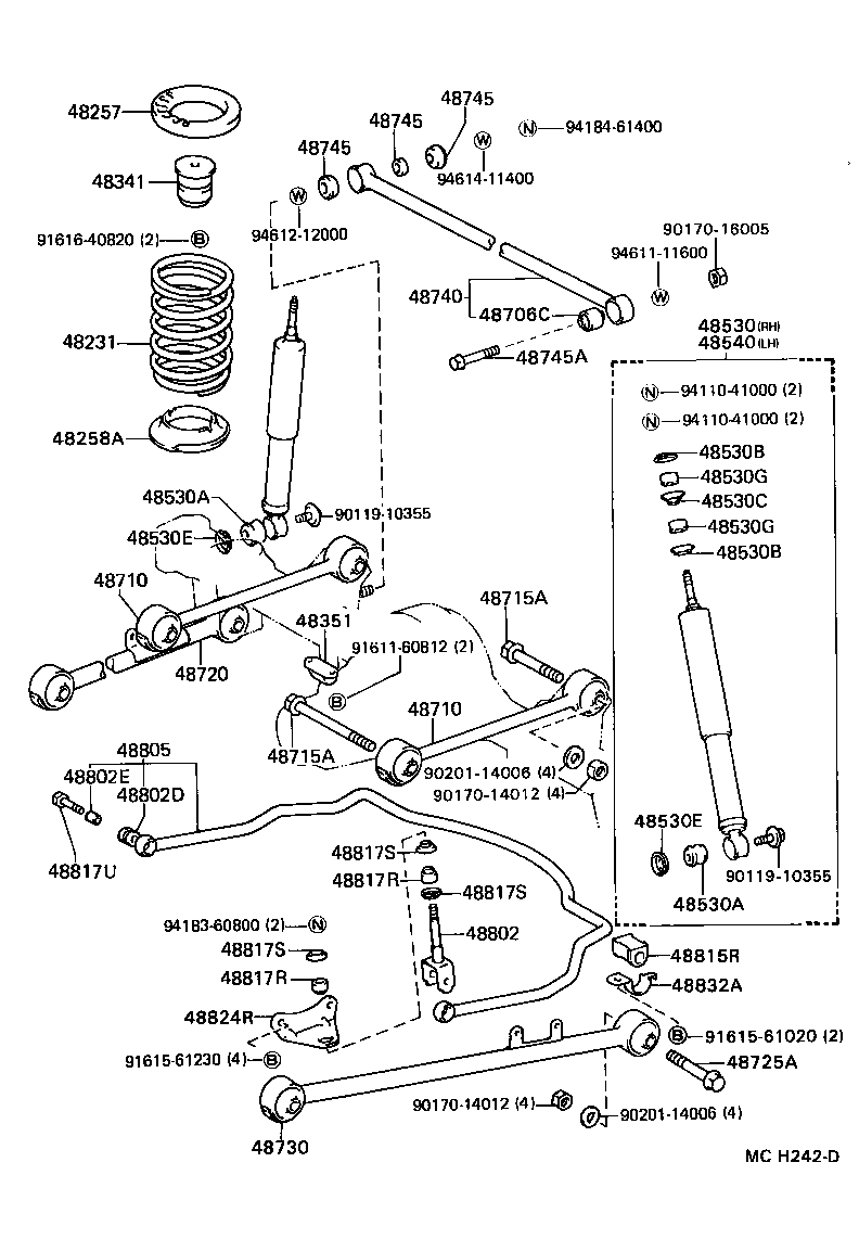 48703-14904 ARM SUB-ASSY, REAR SUSPENSION, RH product image