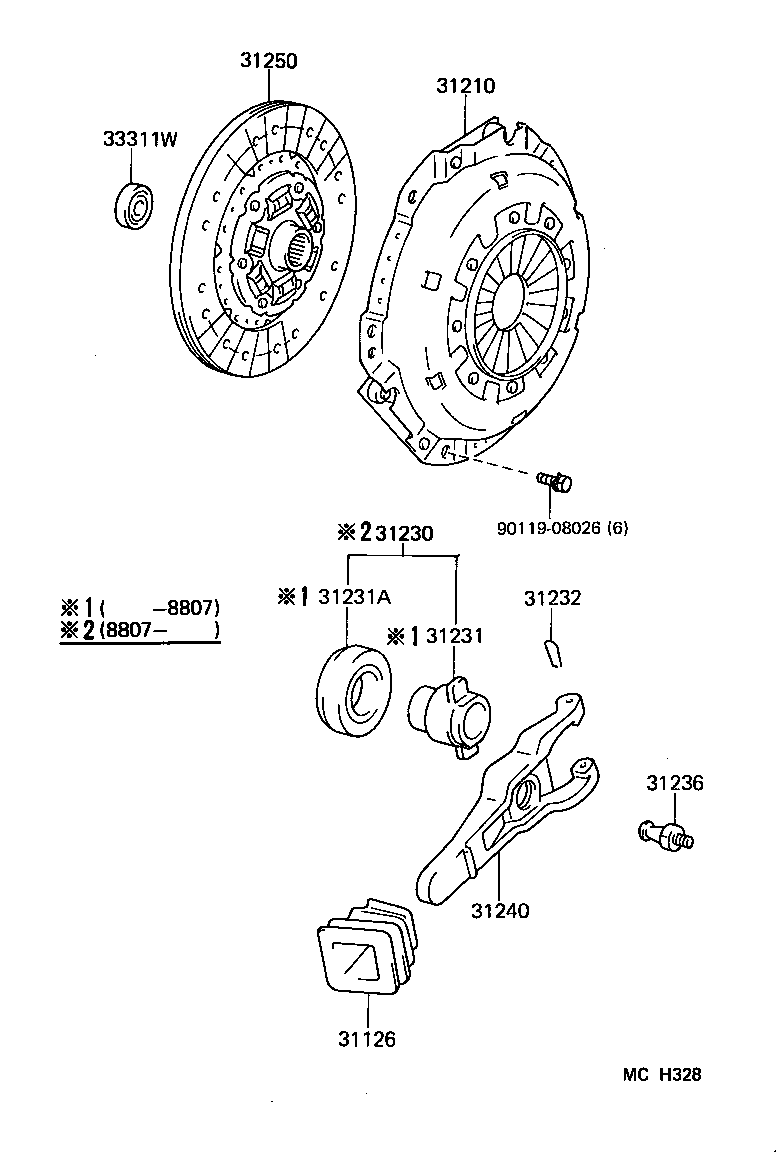 31232-14010 CLIP OR SPRING, RELEASE BEARING HUB product image