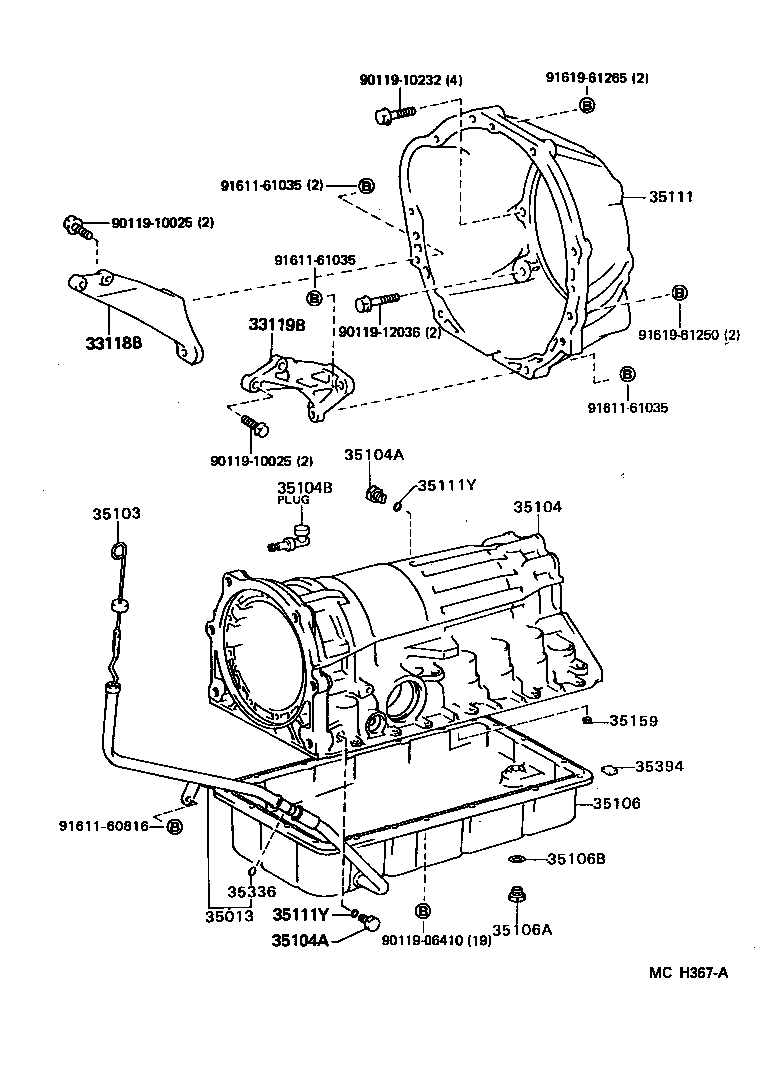35106-35040 PAN SUB-ASSY, AUTOMATIC TRANSMISSION OIL product image