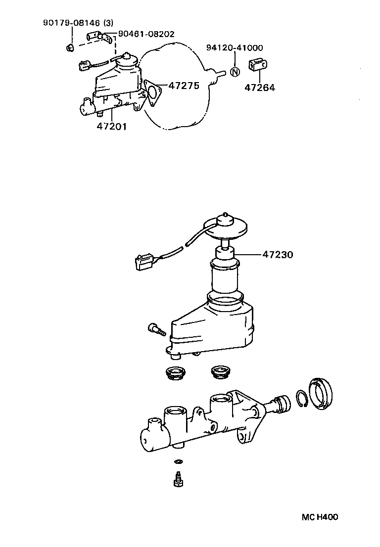 47220-32040 RESERVOIR SUB-ASSY, BRAKE MASTER CYLINDER product image