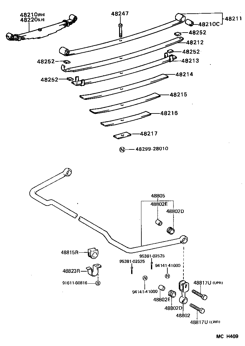 48202-26510 LEAF, REAR SPRING, NO.3 product image