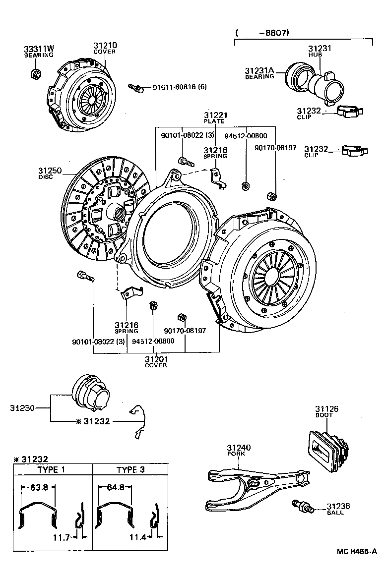 31230-35090 BEARING ASSY, CLUTCH RELEASE product image