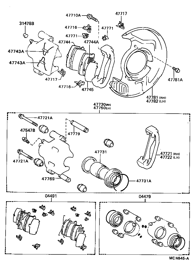 04465-32110 PAD KIT, DISC BRAKE, FRONT product image
