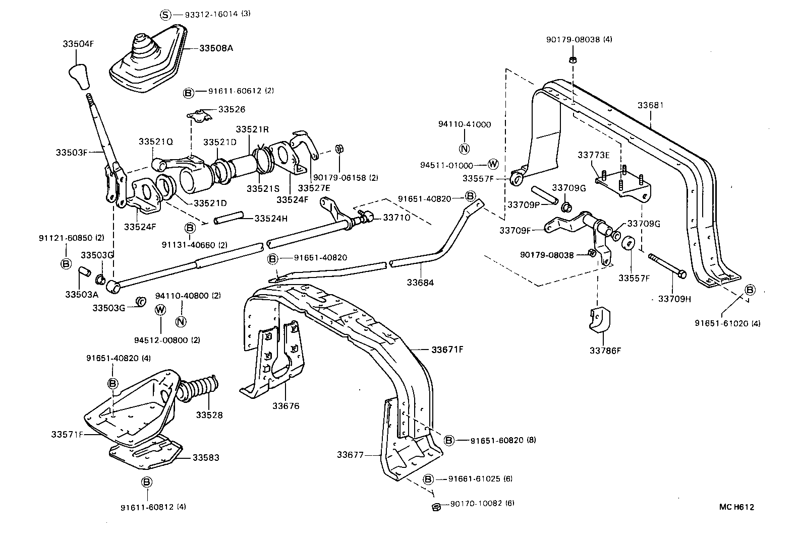 33570-36010 RETAINER SUB-ASSY, CONTROL SHIFT LEVER (FOR FLOOR SHIFT) product image