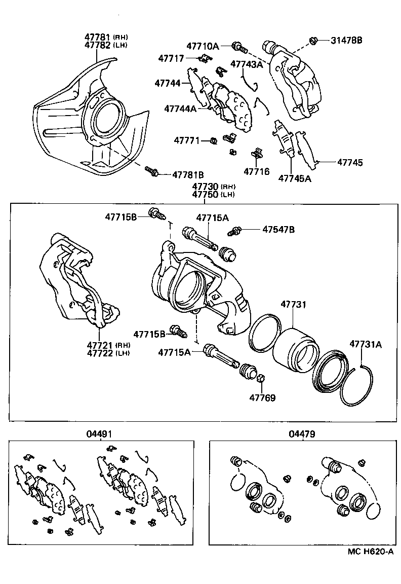 04479-50010 CYLINDER KIT, DISC BRAKE, FRONT product image