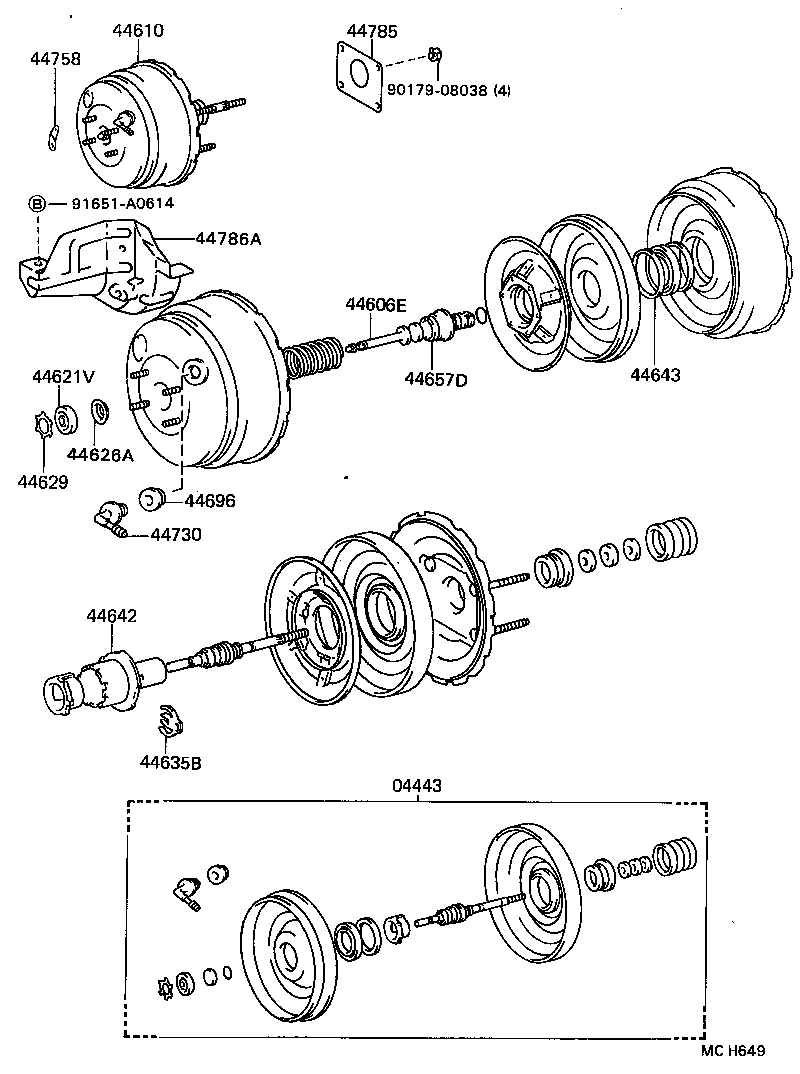 04443-35930 BOOSTER KIT, BRAKE product image