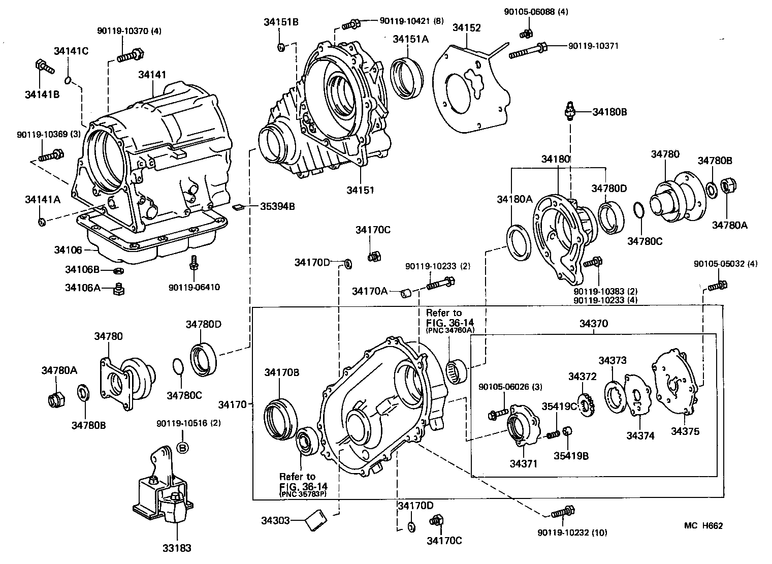 90311-41005 SEAL, TYPE T OIL (FOR TRANSFER EXTENSION HOUSING) product image