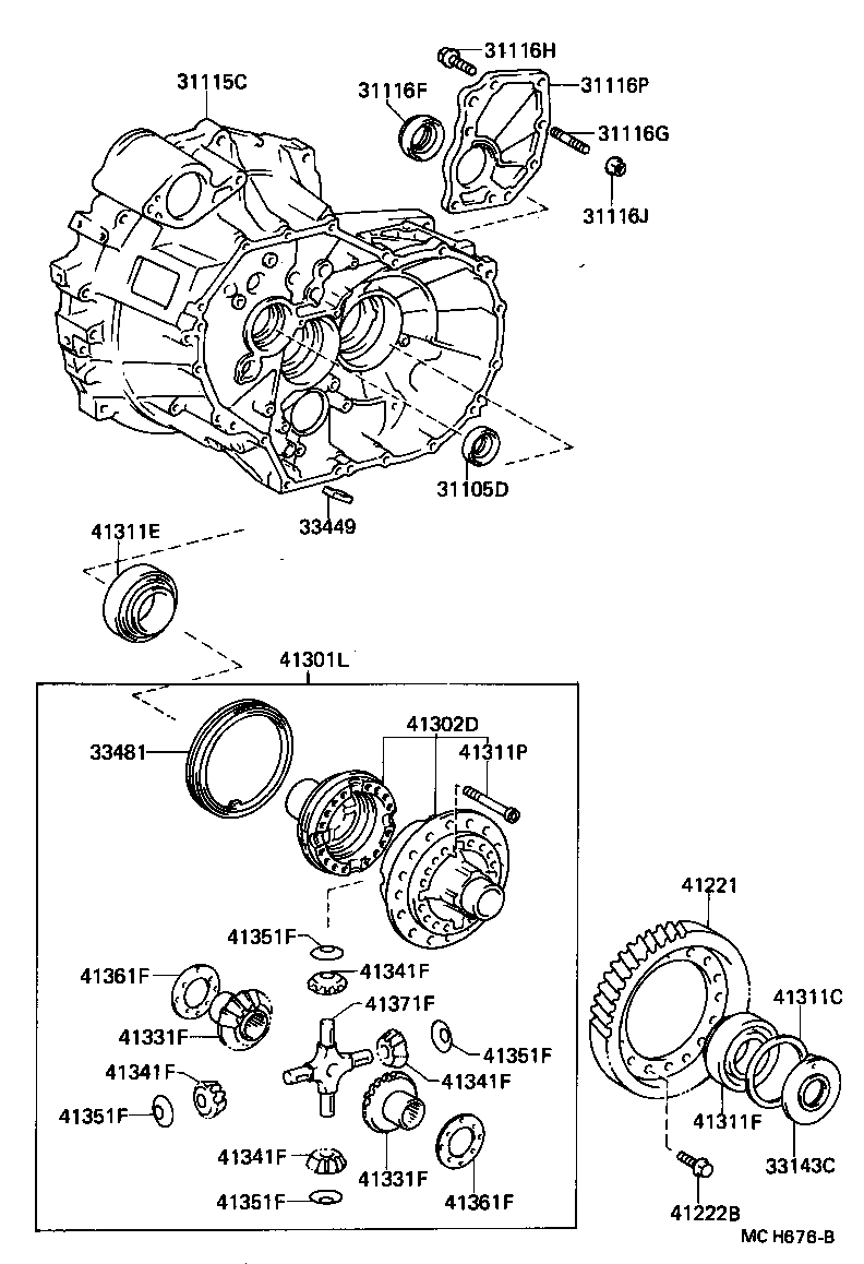 41109-32030 CAGE SUB-ASSY, DIFFERENTIAL DRIVE PINION BEARING product image