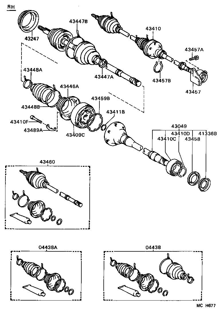 04438-03040 BOOT KIT, FRONT DRIVE SHAFT product image